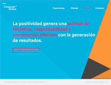 Tablet Screenshot of corporatepositivegames.com